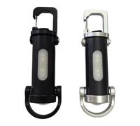 USB-C Rechargeable Mini Keychain Flashlight with 6 Light Modes, COB LED Brightness, Waterproof Design for Hiking, Camping & Emergency Use, 2-Pack Black White