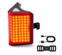 USB-C Rechargeable Taillight 800mAh Long Runtime | Triangular design, high brightness output, multi-angle floodlight, ABS, crash resistant