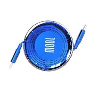 USB C Retractable Cable - 100W Type C Charging Data Cable, Durable Type-C Cable | Compatible with Notebook, Adjustable Length, Large Capacity File Transfer Cell Phone Charger Tablet Laptop Cable