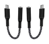 USB C Samsung Headphone Adapter for Samsung Galaxy S26 Ultra S25 Edge A17 A16 A26 A36 A56 A15 A25 A35,2Pack USB C to 3.5mm Audio Headphone Adapter Aux Cord Dongle Jack for iPhone 17e 17 16e 15 Pro Max