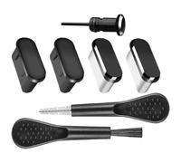 USB C Schutzabdeckung Zunetsutock - Ladeanschluss Schutz Set, Mit Bürste Staubdicht Flexibel, Langlebig Universal Passform Kompakt Design | Für Handy Anschluss Pflege Unterwegs Reise Tragbar Reinigu