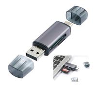 USB C SD Card Reader Adapter, Dual Slot Memory Card Reader with High-Speed Data Transfer, Compatible with iPhone 15 Pro/Max, MacBook Pro/Air 2023, iPad Pro, iMac, Samsung S23, XPS 17, Surface Book 3
