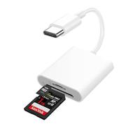 USB C SD Card Reader for Apple iPhone 15 16 17/iPad/MacBook/Mac,MFI Certified Type C SD Reader Supports SD and Micro SD Memory Card Adapter, Trail Camera Viewer Plug and Play