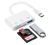 USB C SD Card Reader for Samsung Galaxy S25 Ultra/Edge Z Fold 7 Flip7 S24 FE S23 Plus,iPhone 16/16 Pro Max/16e/16 Plus/15,USB C to Micro SD Memory Card Reader Digital Camera Adapter for Android,Laptop