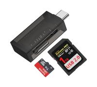 USB C SD Card Reader,Micro SD Card Adapter for SD,Micro SD,SDHC,SDXC,TF Card,Micro SDHC,MMC,UHS-I/II,2-in-1 Camera Memory Card Reader for iPhone 16e,16 Pro,16 Pro Max iPad MacBook Samsung Galaxy A17