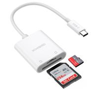 USB C SD Card Reader, Micro SD to Type C OTG Adapter for SDHC SDXC TF UHS-I Cards Compatible with iPhone 15 Plus Pro Max MacBook Air Pro M1 M2 iPad