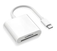 USB C SD Card Reader Type-C Dual Slot Memory Card Reader Trail Camera Viewer OTG Adapter for iPhone 16/15, iPad Pro, MacBook Pro/Air, Galaxy S24/23, More (100% Plug and Play)