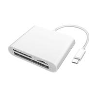 USB C SD Card Reader,Type C SD Card Adapter Supports Compact Flash/CF/SD/MicroSD,Compatible with iPhone 16/Pro Max/Pro/Plus,iPad Pro,MacBook Pro/Air,Galaxy S8 to S24-White