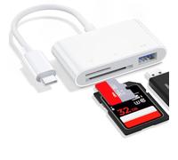 USB C SD Card Reader,USB C to SD Card for iPhone 15/16/17/iPad/Mac/Laptop, TypeC Memory Card Adapter for iMac,Pad Pro/Air/Mini, MacBook Pro/Air, MicroSD/SD, Galaxy, Camera, Android Phone,Plug and Play