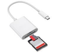 USB C SD Card Reader with Dual Slots - card reader for camera memory card-Universal Type-C Memory Card Adapter for iPhone 15/16, iPad, MacBook, Cameras & More