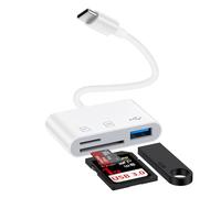 USB C SD Memory Card Reader for Samsung Galaxy S25 Ultra Edge S24 S23 S22 S20 A17 A16 A15 USB 3.0 High Speed Type C Camera Micro TF Card Reader Adapter for iPhone 17 Pro 16e 16 Pro Max 15 iPad/Android