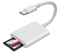 USB C SDCard Reader, WNXSLOAD SD MicroSD Dual Slots Adapter for iPhone 15/16, iPad, Mac, MacBook, Laptop, USB-C/TypeC High-Speed Trail Camera Memory Card Reader, Plug & Play