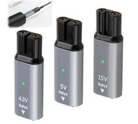 USB-C Shaver Adapter Set Compatible with Philips, 4.3V 5V 15V Type-C Shaver Power Replacement Adapter Charging Converter, Charging Converter Compatible with Norelco Oneblade