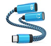 USB C Splitter 2 in 1 USB C Headphone and Charger Adapter Audio Dongle Cable with PD 60W for Google Pixel 10/10 Pro/10 Pro XL/10 Pro Fold/9a/9 Pro XL Fold/8a/8 pro/7a/7 Pro/6,Samsung A17 A36 S25 Ultra