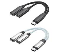 USB C Splitter, 2 Port Male to Dual USB Female Cable Charger Adapter Y Cable for Charging, Type C Double Adapter, USB Hub for Xbox One, PS5, Laptop