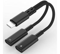 USB C Splitter, Dual USB C Headphone Jack Adapter and Charger, 2in1 Type C Audio Adapter with PD 60W Fast Charging Dongle Cable for iPhone 16 15 Pro Max Plus, Samsung Galaxy S25 S24 Ultra More USBC