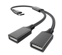 USB C Splitter Type c to Dual USB A Female Adapter Type C to Dual USB A Double USB 2.0 Adapter Double USB 2.0 OTG Splitter Cord Converter for MacBook Pro, Google Pixel, Galaxy S20 S22 S9 / Note 8