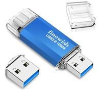 USB C Stick 128GB Memory 40MB/s Dual Drive Type C + USB 3.0 Flash Drive Memory Stick Compatible with Android Phone, MacBook/Pro/Air and More (Blue)