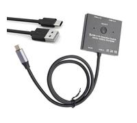 USB C Switcher for Double Computers with 8K Video Display PD100W Charge Supports High Speed 10Gbps Data Transfer Type C Video Hubs