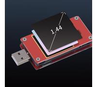 USB C Tester, 1.44 Inch LCD Voltage Current Power Capacity Meter with Gravity Rotation and Buzzer for MFi Certification Fast Charging Analysis