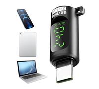 USB C Tester, Extension Adapter with Digital Display, 40Gbps 240W Real Time Digital Display USB Adapter for Headphone, Computer, Printer, Tablet, Laptop