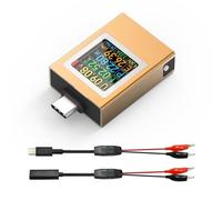 USB C Tester,KJ-KayJI Power Meter Color Screen IPS Digital Multimeter(2025)Voltage,Cur,Pwr,Resistance,Elec,Temp,Capacity,Time,Fast Charging,with USB C Clip Cable Support DC4.5-50V/0-12A，PD2.0/PD3.0..