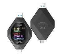 USB C Tester Power Meter, Voltage and Current Tester Meter, with LCD Color Screen Display, Multi-function Power Supply Detection Analyzer Test Tool