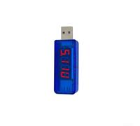 USB C Tester Voltage Current Meter LED Display Digital Multimeter for Power Bank for charger Detection 3.3-7.5V 0-3A Range(straight blue)