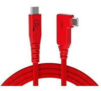 USB C Tethering Cable 10FT, Right Angle USB 4 Video Cable with PD 240W, 8K@60Hz 40Gbps Link Cord for Fast Transfer and Connection Between Camera and Computer-Sony/Canon/Nikon/MacBook (Orange)