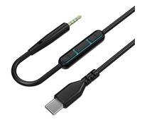 USB C to 2.5mm Jack Audio Cable Aux Cord with in-line Mic & Volume Control Compatible with Bose QC45, QC35, QC35 II, QC25, NC700, SoundTrue, Soundlink Headphones to iPhone 17/16/15 Smartphone Tablet