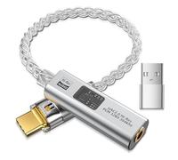 USB C to 3.5mm Audio Adapter Equipped with Dual DAC Chip CX31993&MAX97220, Audio Dongle with HiFi Amplifier, USB C to 3.5mm Headphone Aux Converter & USB A Adapter for Android iPhone iPad PC Mac