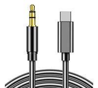 USB C to 3.5mm Audio Adapter for Samsung Galaxy S26 S25 S24 S23 S22 S21 Ultra Plus FE - Hi-Fi Stereo Type C to Aux Headphone Jack Cord - Black