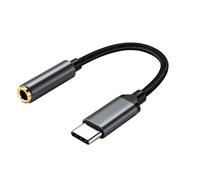 USB C to 3.5mm Audio Adapter, Lightweight 3.5mm Portable Audio Connector, Flexible Connector Adapter Cable, Plug and Play Headphone Converter for Smart Tablet and Phone