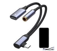 USB C to 3.5mm Audio Adapter, USB C to Headphone Jack Adapter | Multifunctional 2 in 1 Headphone Adapter Charger | Portable Headphone Converter, 3.5mm Aux Adapter for More Type-C Devices, Fast