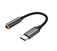 USB C to 3.5mm Audio Adapter, USB Type C to 3.5mm - Lightweight Portable 3.5mm Audio Jack - Jack Adapter Cable, Flexible USB C Headphone Converter Plug and Play for Tablets and Phones