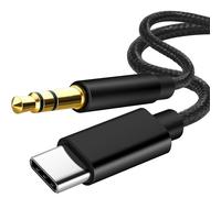 USB C to 3.5mm Audio Aux Jack Cable for i-Phone 16, Type C to Aux 3.5mm Headphone Jack Car Speaker Stereo Cord for i-Phone 16/15, Sam-sung S20 S20 Ultra and More (Black)