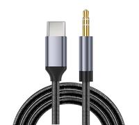 USB-C to 3.5mm Audio Cable 1M, 2 in 1 Aux to USB C Earphone Adapter Audio and Type C Charge Por, Stereo Headphone Jack Adapter Galax-y S23 S24 S25 iPhon-e 16 15 Car Stere-o Speakers Headphones iPad