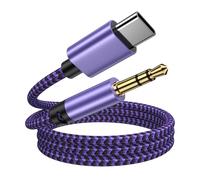 USB C to 3.5mm Audio Cable Samsung Aux Adapter for Galaxy A17/A16/A36/A56/A15/S25 Edge/S24/S23/S22/S21/S20 3FT Type C to Headphone Car Stereo Cable Aux Cord for iPhone 17 Pro/16 Pro Max/16e/15/15 Pro