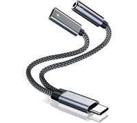 USB C to 3.5mm Headphone Adapter, USB C to 3.5mm Headphone Jack with PD 60W Fast Charging Compatible with iPhone 16/15/15Pro, Galaxy S25/S25+/S24+/S23/S22/S21/S21+/S23 FE/Note 20, Pixel 9/8/7/6/5