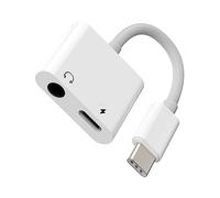 USB-C to 3.5mm Headphone Audio Adapter Accessories 2in1 DAC Jack Type C AUX Splitter Charger Dongle Cord compatible for Samsung Galaxy S20 S21 S22 Ultra Note10 for Apple for iPhone15 Pro Max for iPad