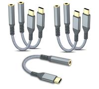 USB-C to 3.5mm headphone jack, Type-C to 3.5mm headphone AUX digital audio adapter, compatible with iPhone 16/15 Pro/Pro Max, Samsung Galaxy, iPad Pro, Xiaomi and other Type-C devices (5PCS)