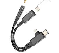 USB C to 3.5mm Jack Adapter for iPhone 17 16 15 14 Pro Max Compatible with Samsung S26 S25 for Apple Type C Aux Lightning Cable Audio Headphones Splitter Earphones Connector Plug Stereo Car for iPad