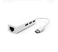 USB C to 3 x USB A and RJ45 Ethernet LAN Adapter Hub Cable Mac USB-C Network for Win XP/8/10/ MACOS