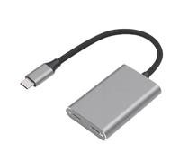 USB C to AR Glasses Adapter High-Speed Charging and 4K Video Transfer for XREAL and Air Gray Aluminum 15cm