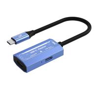 USB C to AR Glasses Adapter with 100W Charging 4K60Hz usb-c hub for Xreal,Rokid,RayNeo,Viture,Thunderbird AR with Switch,SteamDeck,ROG,PS5,Xbox,Portable Monitors Aluminum Design Fast Heat Dissipation