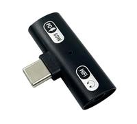USB C to Aux 2-in-1 Charging Adapter PD 60W Fast Charge Splitter Plug And | AUX charging adapter for mobile phones, laptops, headphones, travel, office, work, driving, videos and calls