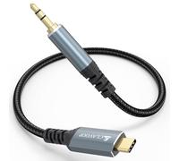 USB C to Aux Cable 1 ft/30.5cm, Short USBC to 3.5mm Audio Aux Cord, Type C to Auxiliary 1/8 Jack Adapter Male to Male for Car Stereo, iPhone 16 15 Pro Max Plus, Galaxy S24 S23, Tablet, Amplifier