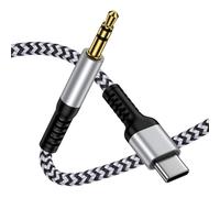USB C to Aux Cable, Type C to 3.5mm Audio Jack Cable Cord, Aux to USB C Lead Headphone Adapter Car Stereo for iPhone 16 15, Samsung Galaxy A16 5G A15 A14 A56 A55 A54 S25 Ultra S24 FE S23 S22 S21 S20