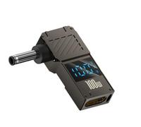 USB C To Chargers 100W Power Converters For Laptops Real Time Voltages Current Monitors Angled Connectors Portable USB C To Power Supply With Real Time Monitors