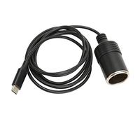USB C to Cigarette Lighter Adapter Cable 4.9ft, 15V/3A 45W for Car, Vehicle, Camping, Stable Output, PVC Material